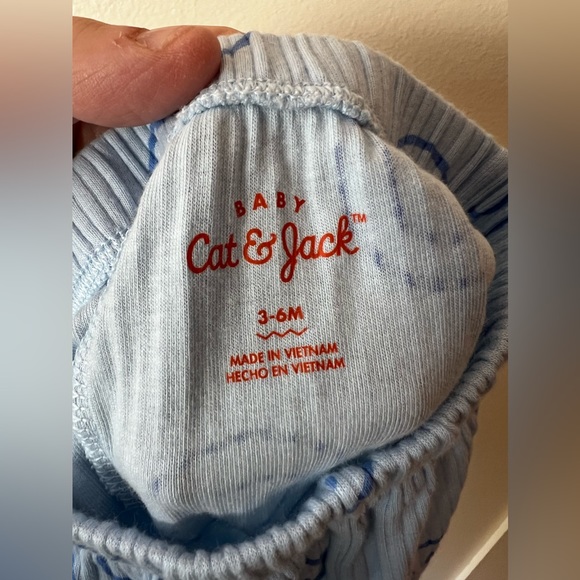 Cat & Jack ribbed smiley face 2 piece set t shirt with bloomers, size 3-6 months - Picture 11 of 12